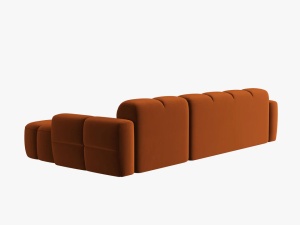 COLTAR LISA, DREAPTA, 5 LOCURI, 310 CM, SCORTISOARA, TAPITERIE DIN CATIFEA, DESIGN DEOSEBIT - Img 4