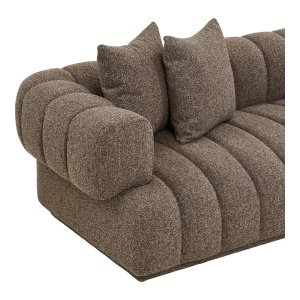COLTAR LIVING AURORA 300CM, DIN LEMN SI TEXTIL, 3 PERINI, CULOARE MARO, HOUSE NORDIC - Img 4