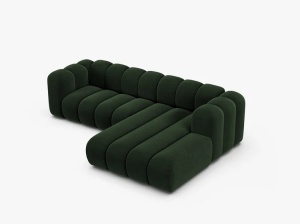 COLTAR LUPIN 260, PE DREAPTA, VERDE SMARALD, CU TAPITERIE DIN CATIFEA VENUS, MICADONI - Img 3
