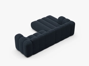 COLTAR LUPIN 260, PE STANGA, ALBASTRU MARIN, CU TAPITERIE DIN TEXTIL CHENILLE EDEN, MICADONI - Img 4