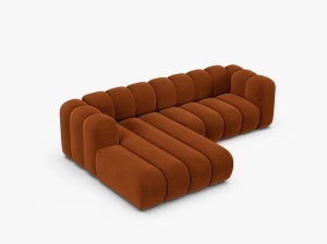 COLTAR LUPIN 260, PE STANGA, CARAMIZIU, CU TAPITERIE DIN TEXTIL CATIFEA SALVADOR, MICADONI - Img 3