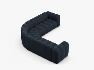 COLTAR LUPIN, 280, ALBASTRU INCHIS, CU TAPITERIE DIN TEXTIL CHENILLE EDEN, MICADONI - Img 3