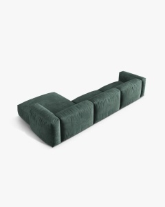 COLTAR MARTINA, 130X176 CM, PE DREAPTA, VERDE MUSCHI, TAPITAT CU TAPITERIE DIN TEXTIL CATIFEA VOGUE, MICADONI - Img 4