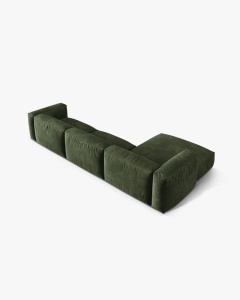 COLTAR MARTINA, 130X176 CM, PE STANGA, VERDE, TAPITAT CU TAPITERIE DIN TEXTIL CATIFEA VOGUE, MICADONI - Img 4