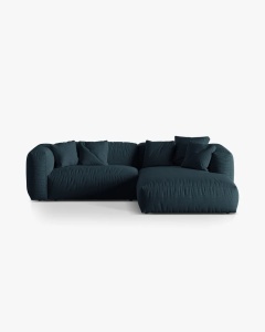 COLTAR MARTINA, BLUE JEANS, 244 CM, DREAPTA, CU TAPITERIE DIN TEXTIL STRUCTURAT BOSTON, MICADONI