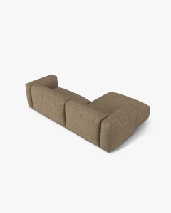 COLTAR MARTINA, CAPPUCCINO, 280 CM, STANGA, CU TAPITERIE DIN TEXTIL BOUCLE MONET, MICADONI - Img 4