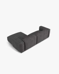 COLTAR MARTINA, GRI ANTRACIT, 280 CM, DREAPTA, CU TAPITERIE DIN TEXTIL BOUCLE MONET, MICADONI - Img 4