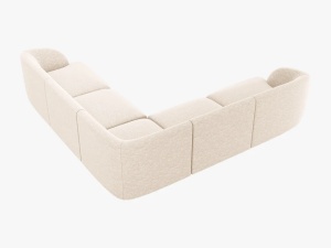 COLTAR MILEY, 5 LOCURI, BEJ DESCHIS 23, TAPITERIE CHENILLE, DESIGN DEOSEBIT - Img 2