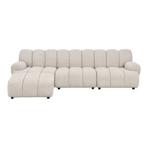COLTAR MODULAR 276CM, DIN LEMN SI TEXTIL, CULOARE NISIPIU, HOUSE NORDIC