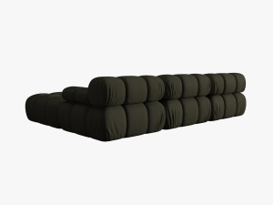 COLTAR MODULAR BELLIS, 4 LOCURI, 282 CM, VERDE 77, TAPITERIE DIN CATIFEA 3D, DESIGN DEOSEBIT - Img 3