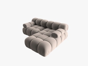COLTAR MODULAR BELLIS, DREAPTA, 2 LOCURI, 191 CM, BEJ 16, TAPITERIE DIN CATIFEA, DESIGN DEOSEBIT - Img 4