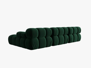 COLTAR MODULAR BELLIS, DREAPTA, 3 LOCURI, 285 CM, VERDE 38, TAPITERIE DIN CATIFEA, DESIGN DEOSEBIT - Img 2