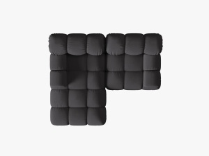 COLTAR MODULAR BELLIS, STANGA, 2 LOCURI, 191 CM, ESPRESSO 15, TAPITERIE DIN CATIFEA 3D, DESIGN DEOSEBIT - Img 7