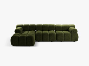 COLTAR MODULAR BELLIS, STANGA, 4 LOCURI, 282 CM, TAPITERIE BOUCLE, DIVERSE CULORI, DESIGN DEOSEBIT - Img 6