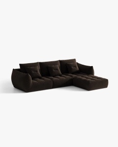 COLTAR MODULAR BLOOM, MARO INCHIS, 327 CM, CU TAPITERIE DIN TEXTIL CATIFEA BLUVEL, MICADONI - Img 2