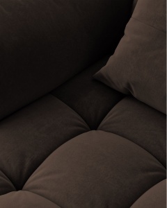 COLTAR MODULAR BLOOM, PE DREAPTA, MARO INCHIS, 327 CM, CU TAPITERIE DIN TEXTIL CATIFEA BLUVEL, MICADONI - Img 5