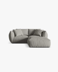 COLTAR MODULAR CHRIS, 220X100, AGRI CALD, CU TAPITERIE DIN TEXTIL STRUCTURAT LINS, MICADONI - Img 3