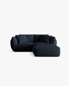 COLTAR MODULAR CHRIS, 220X100, ALBASTRU ROYAL, CU TAPITERIE DIN TEXTIL CATIFEA CASINO, MICADONI - Img 3