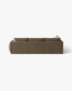 COLTAR MODULAR, CU 4 LOCURI, BLOOM, PE DREAPTA, MARO DESCHIS, 316 CM, CU TAPITERIE DIN TEXTIL CATIFEA CASINO, MICADONI - Img 4