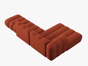 COLTAR MODULAR LUPIN, STANGA, 5 LOCURI, 294 CM, SCORTISOARA 44, TAPITERIE CHENILLE, DESIGN DEOSEBIT - Img 5