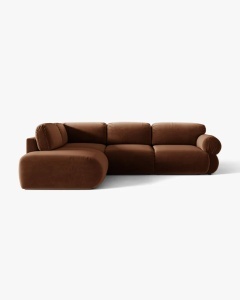 COLTAR MODULAR, OPHELIA, MARO, PE STANGA, 289 CM, CU TAPITERIE DIN TEXTIL CATIFEA VENUS, MICADONI - Img 2