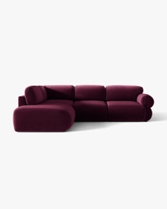 COLTAR MODULAR, OPHELIA, VISINIU, PE STANGA, 289 CM, CU TAPITERIE DIN TEXTIL CATIFEA VENUS, MICADONI - Img 2