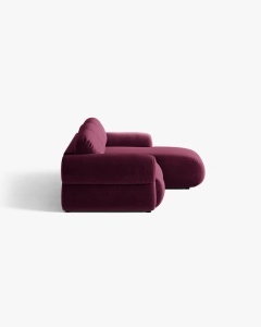 COLTAR MODULAR, OPHELIA, VISINIU, PE STANGA, 297 CM, CU TAPITERIE DIN TEXTIL CATIFEA VENUS, MICADONI - Img 3