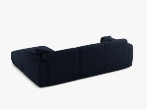 COLTAR MOLINO, 225 CM, PE DREAPTA, ALBASTRU INCHIS, CU TAPITERIE DIN TEXTIL BOUCLE BALOO, MICADONI - Img 3
