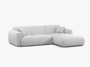 COLTAR MOLINO, 225 CM, PE DREAPTA, ARGINTIU, CU TAPITERIE DIN TEXTIL CHENILLE EDEN, MICADONI - Img 2