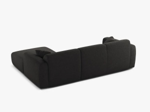 COLTAR MOLINO, 225 CM, PE DREAPTA, GRI ANTRACIT, CU TAPITERIE DIN TEXTIL CHENILLE EDEN, MICADONI - Img 3