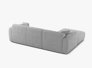 COLTAR MOLINO, 225 CM, PE STANGA, GRI DESCHIS, CU TAPITERIE DIN TEXTIL BOUCLE BALOO, MICADONI - Img 3