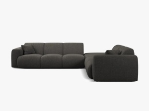COLTAR MOLINO, 315 CM, PE DREAPTA, GRI INCHIS, CU TAPITERIE DIN TEXTIL CHENILLE EDEN, MICADONI - Img 2