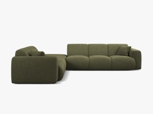 COLTAR MOLINO, 315 CM, PE STANGA, VERDE, CU TAPITERIE DIN TEXTIL CHENILLE EDEN, MICADONI - Img 2