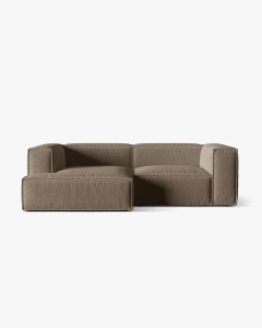 COLTAR NURIA, PE STANGA, CAPPUCCINO, 252X147 CM, TAPITAT CU TAPITERIE DIN TEXTIL STRUCTURAT LIBERTY, MICADONI