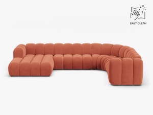 COLTAR PANORAMIC LUPIN, 370, PE DREAPTA, CORAI, CU TAPITERIE DIN TEXTIL CATIFEA VENUS, MICADONI
