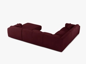 COLTAR PANORAMIC MOLINO, PE STANGA, BORDO, 326 CM, , CU TAPITERIE DIN TEXTIL CHENILLE REBEL, MICADONI - Img 3