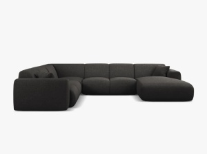 COLTAR PANORAMIC MOLINO, PE STANGA, GRI ANTRACIT, 326 CM, , CU TAPITERIE DIN TEXTIL CHENILLE EDEN, MICADONI - Img 2
