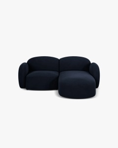 COLTAR PE DREAPTA, BLAIR, 194X 95, ALBASTRU ROYAL, CU TAPITERIE DIN TEXTIL CATIFEA CASINO, MICADONI