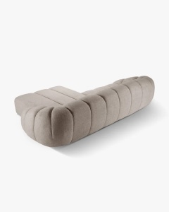 COLTAR PE DREAPTA DIANA, BEJ INCHIS, 334X182 CM, TAPITAT CU TAPITERIE DIN TEXTIL STRUCTURAT BUBBLE, MICADONI - Img 2