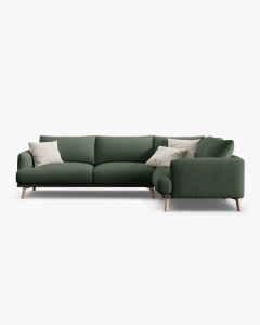 COLTAR PE DREAPTA, NAOMI, VERDE MUSCHI, 280X195 CM, TAPITAT CU TAPITERIE DIN TEXTIL STRUCTURAT LIBERTY, MICADONI