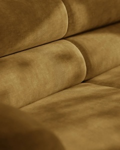 COLTAR PE DREAPTA NEO, GALBEN MUSTAR, 295X210 CM, TAPITAT CU TAPITERIE DIN TEXTIL CHENILLE GOLD, MICADONI - Img 5