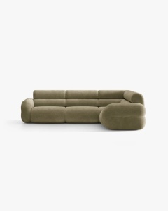 COLTAR PE DREAPTA NEO, VERDE MASLINIU DESCHIS, 295X210 CM, TAPITAT CU TAPITERIE DIN TEXTIL CHENILLE GOLD, MICADONI