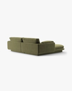 COLTAR PE DREAPTA, TORINO, 220X170, VERDE DESCHIS, CU TAPITERIE DIN TEXTIL CATIFEA CASINO, MICADONI - Img 2