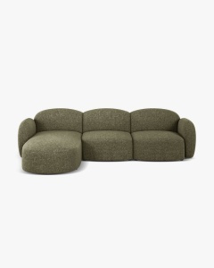 COLTAR PE STANGA, BLAIR, 274X 95, BEJ INCHIS, CU TAPITERIE DIN TEXTIL CHENILLE EDEN, MICADONI