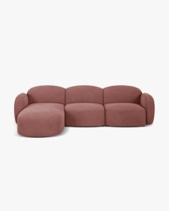 COLTAR PE STANGA, BLAIR, 274X 95, FLAMINGO, CU TAPITERIE DIN TEXTIL CATIFEA CASINO, MICADONI - Img 2