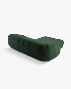 COLTAR PE STANGA DIANA, VERDE, 294X182 CM, TAPITAT CU TAPITERIE DIN TEXTIL STRUCTURAT BUBBLE MICADONI - Img 3