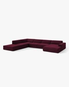 COLTAR PE STANGA JODIE, CU 7 LOCURI, 361X258 CM, ADANCIME SCAUN 62 CM, VISINIU, TAPITAT CU TAPITERIE DIN TEXTIL CATIFEA VENUS, MICADONI - Img 2