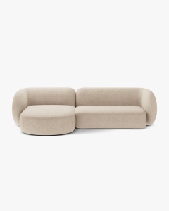 COLTAR PE STANGA KATE, BEJ, 285X176 CM, TAPITAT CU TAPITERIE DIN TEXTIL BOUCLE BALOO, MICADONI