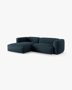 COLTAR PE STANGA MARTINA, 180X176 CM, ADANCIME SCAUN 90 CM, BLUE JEANS, TAPITAT CU TAPITERIE DIN TEXTIL STRUCTURAT BOSTON, MICADONI - Img 2