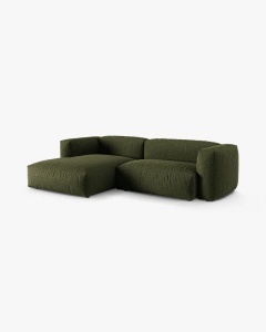 COLTAR PE STANGA MARTINA, 180X176 CM, ADANCIME SCAUN 90 CM, VERDE, TAPITAT CU TAPITERIE DIN TEXTIL STRUCTURAT BOSTON, MICADONI - Img 2